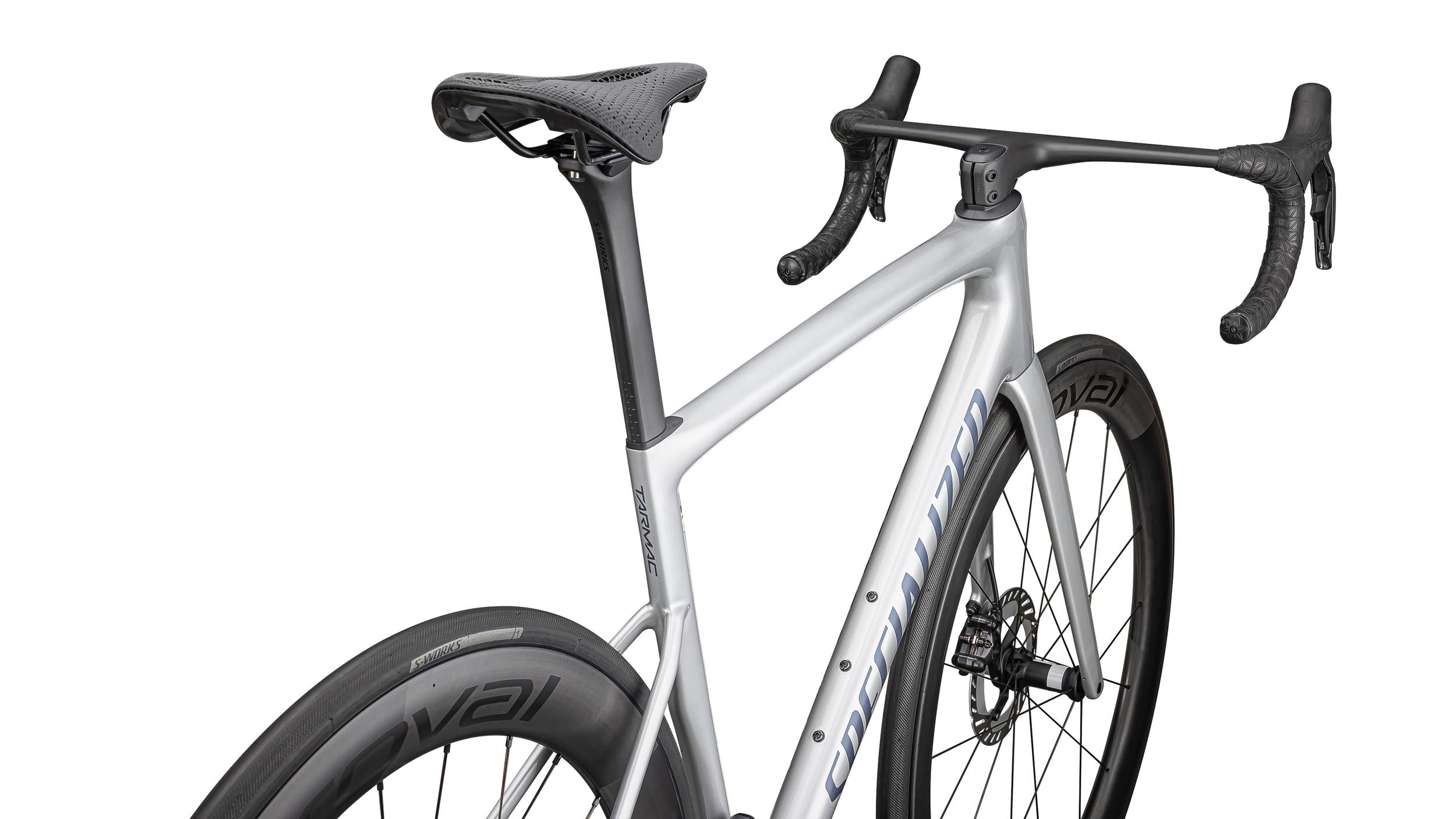 Bicicletas Carretera Tarmac SL8 Pro Ultegra Di2 Specialized 2025 Gloss Liquid Silver/Satin Blue Pearl Over Black Liquid Metal #4