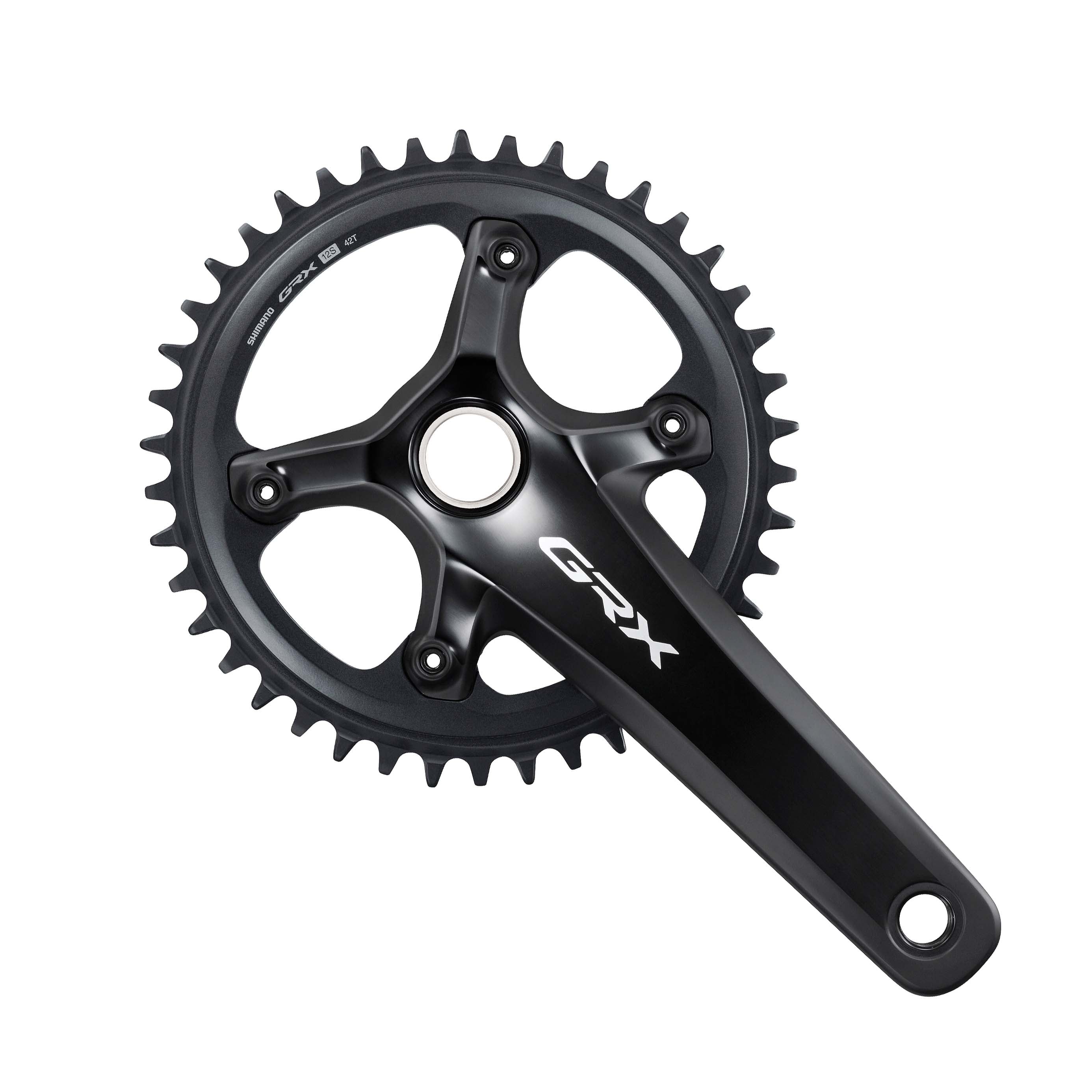 Juego Bielas/Plato Shimano GRX FC-RX820-1 Hollowtech II 42d 12v Sin Cazoletas Negro