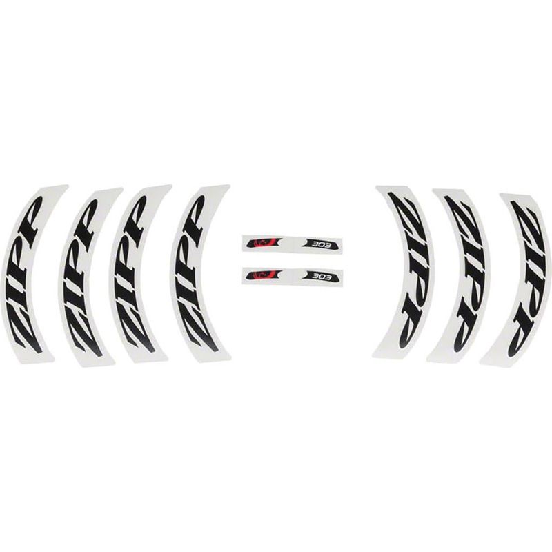 Kit Pegatinas Logo Zipp Rueda 303 Sin Bordes 1 Rueda Negro Mate