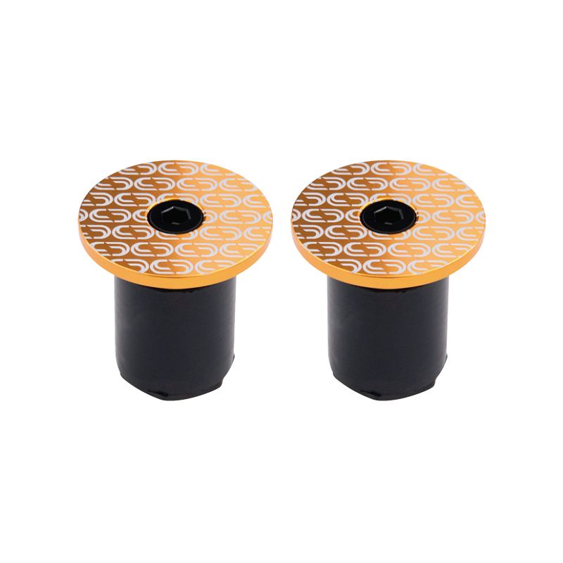 Juego Tapones Manillar Deda Oro/Blanco