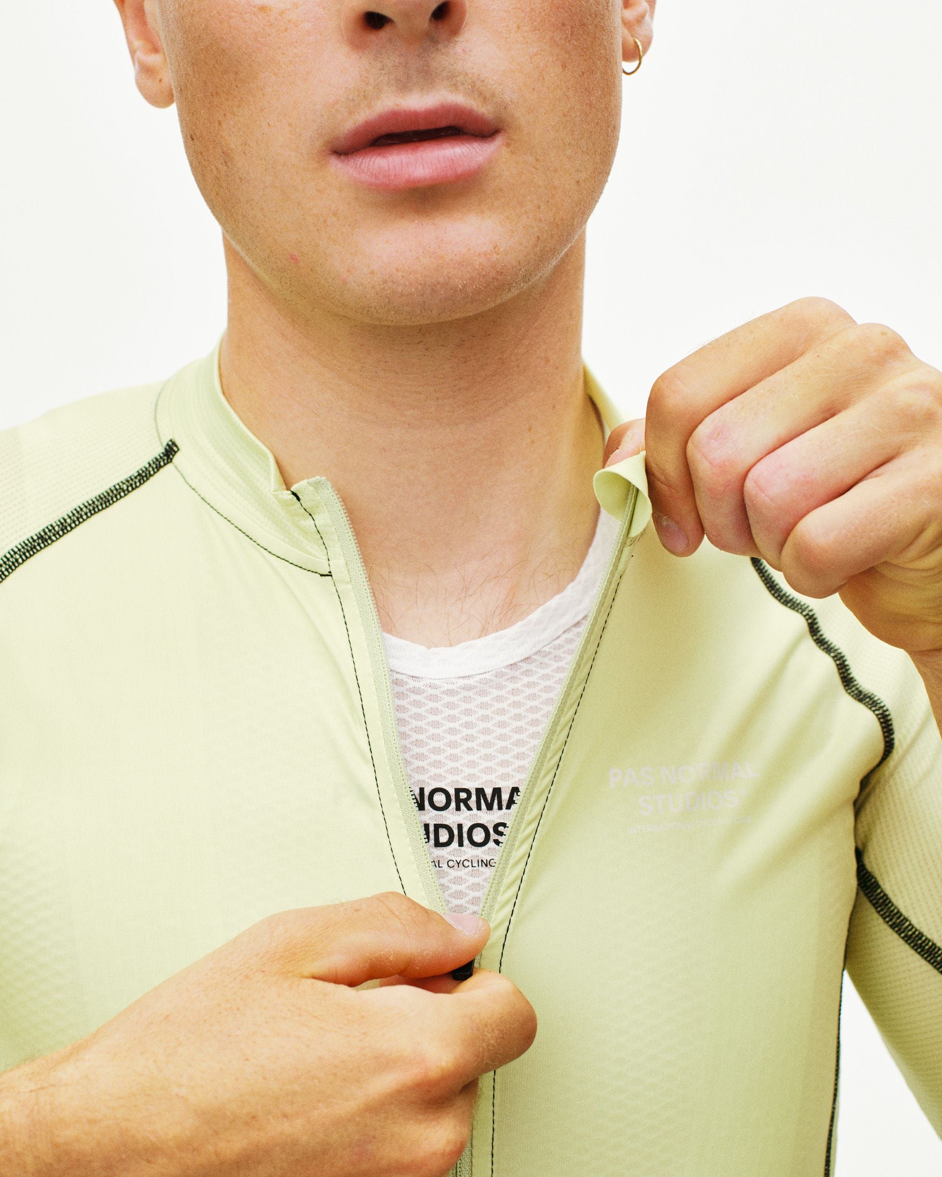 Maillot Manga Corta Pas Normal Studios Mechanism Hombre Dusty Lime #8