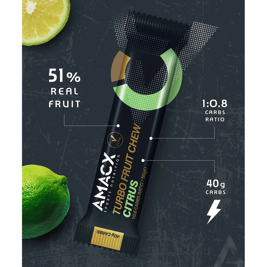 Gominolas Energéticas Amacx Turbo Fruit Chew Cítricos Caja 12uds Verde #4