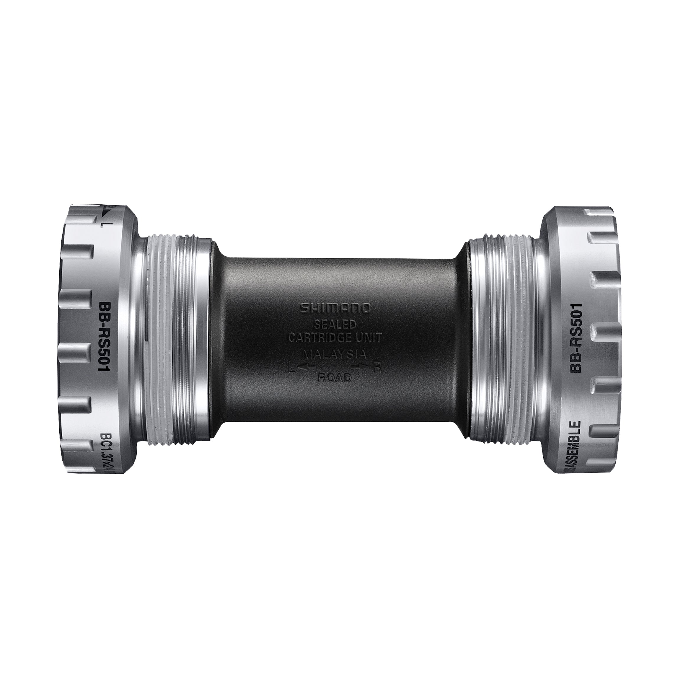 Eje Pedalier Shimano BB-RS501 Hollowtech II BSA Rosca Negro/Plata #2