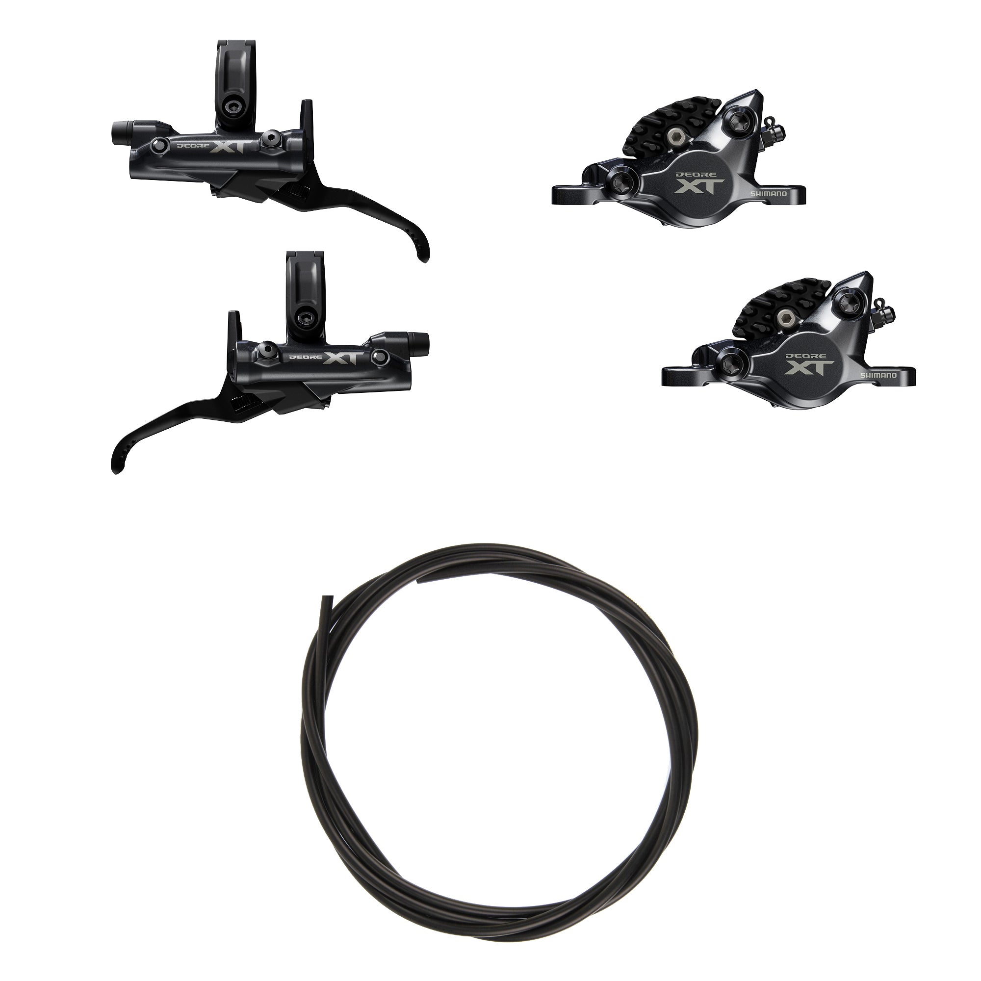 Kit Upgrade Freno Shimano Deore XT BR-M8200/BL-M8200 Metal Con Aletas Sin Adaptador Latiguillo 1000/1700mm Negro #3