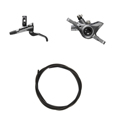 Kit Freno Disco Hidráulico Shimano XTR BR-M9200/BL-M9200 Delantero/Izquierdo Resina Sin Aletas/Adaptador Latiguillo 1000mm Negro