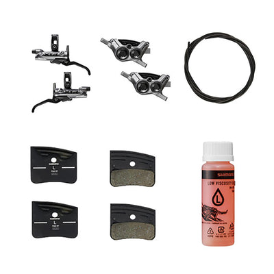 Kit Upgrade Freno Shimano XTR BR-M9220/BL-M9220 Metal Con Aletas Sin Adaptador Latiguillo 1000/1700mm Negro