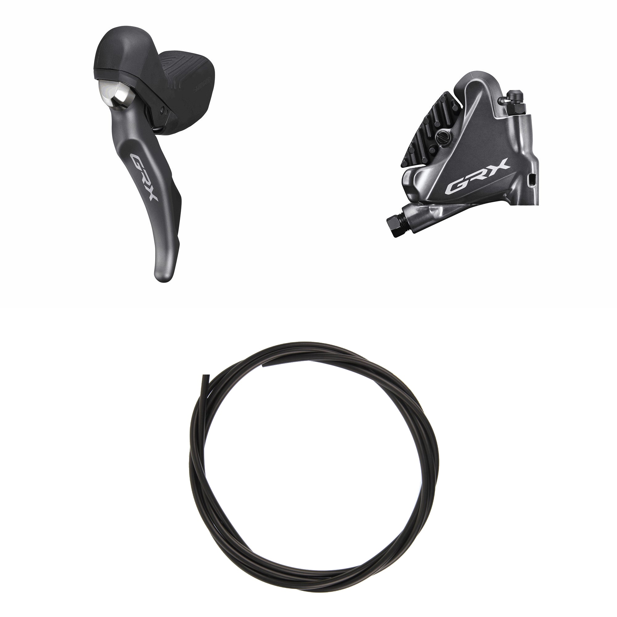 Kit Freno Disco Hidráulico Shimano GRX BR-RX810/ST-RX810 Delantero/Izquierdo Resina Aletas Adaptador 160mm Latiguillo 1000mm Negro #2