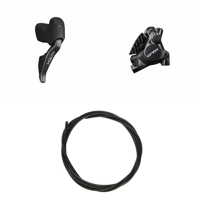 Kit Freno Disco Hidráulico Shimano GRX BR-RX820/ST-RX825 Trasero/Derecho Resina Aletas Sin Adaptador Latiguillo 1700mm Negro #2