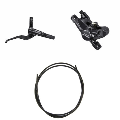 Kit Freno Disco Hidráulico Shimano Alfine BR-S7000/BL-S7000 Trasero/Derecho Resina Sin Aletas/Adaptador Latiguillo 1700mm Negro #2