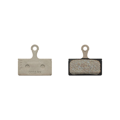 Pastillas Freno Disco Shimano BP-G05S-RX Resina Sin Aletas 1 Par Gris