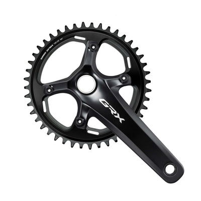 Juego Bielas/Plato Shimano GRX FC-RX820-1 Hollowtech II 44d 12v Sin Cazoletas Negro