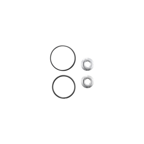 Componentes Shimano CB-E110 Snap Ring/Flange Nut/Dust Cap Negro/Gris