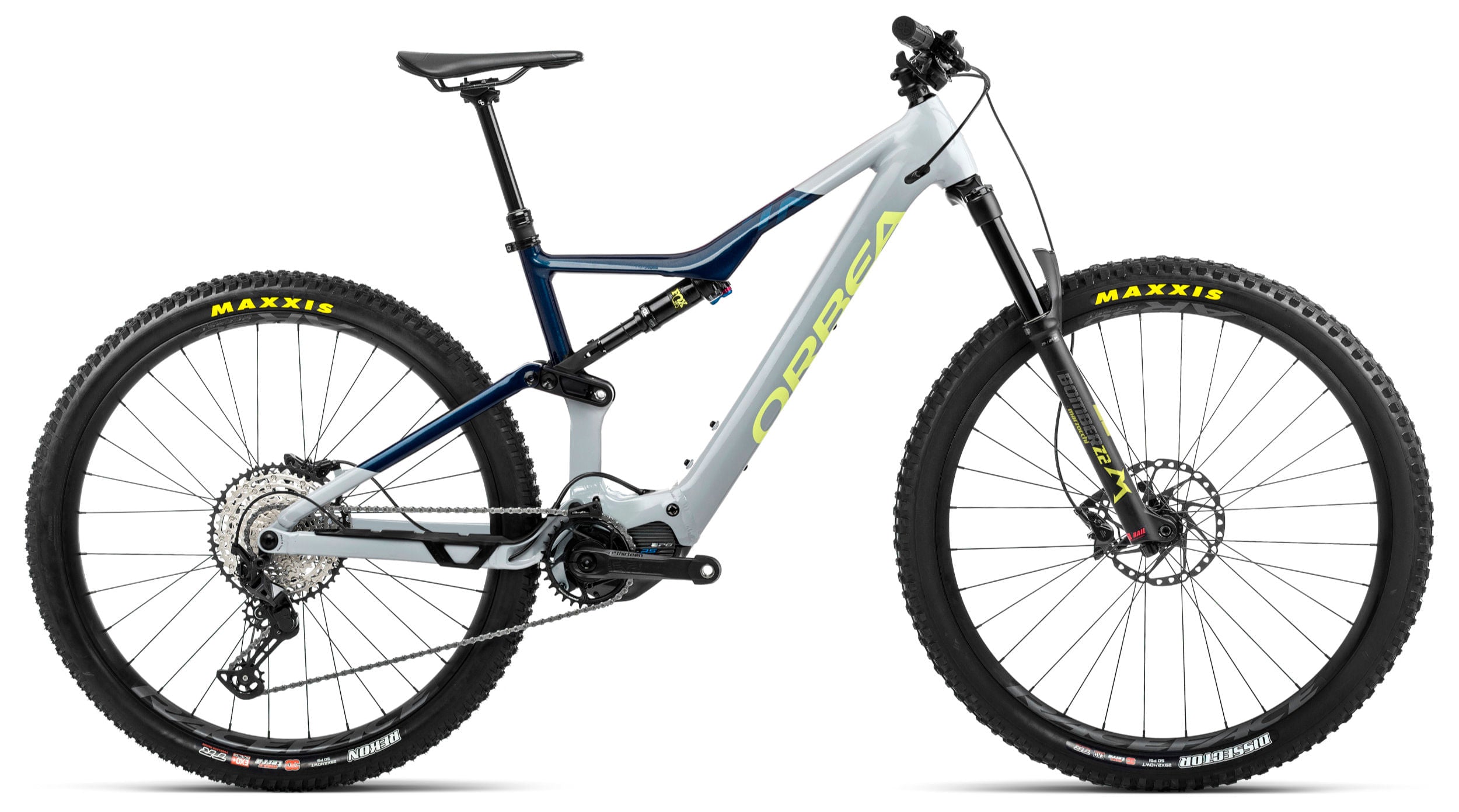 Bicicletas Electricas eTrail Orbea Rise H30 Alloy Iceberg Grey/Moondust Blue Gloss