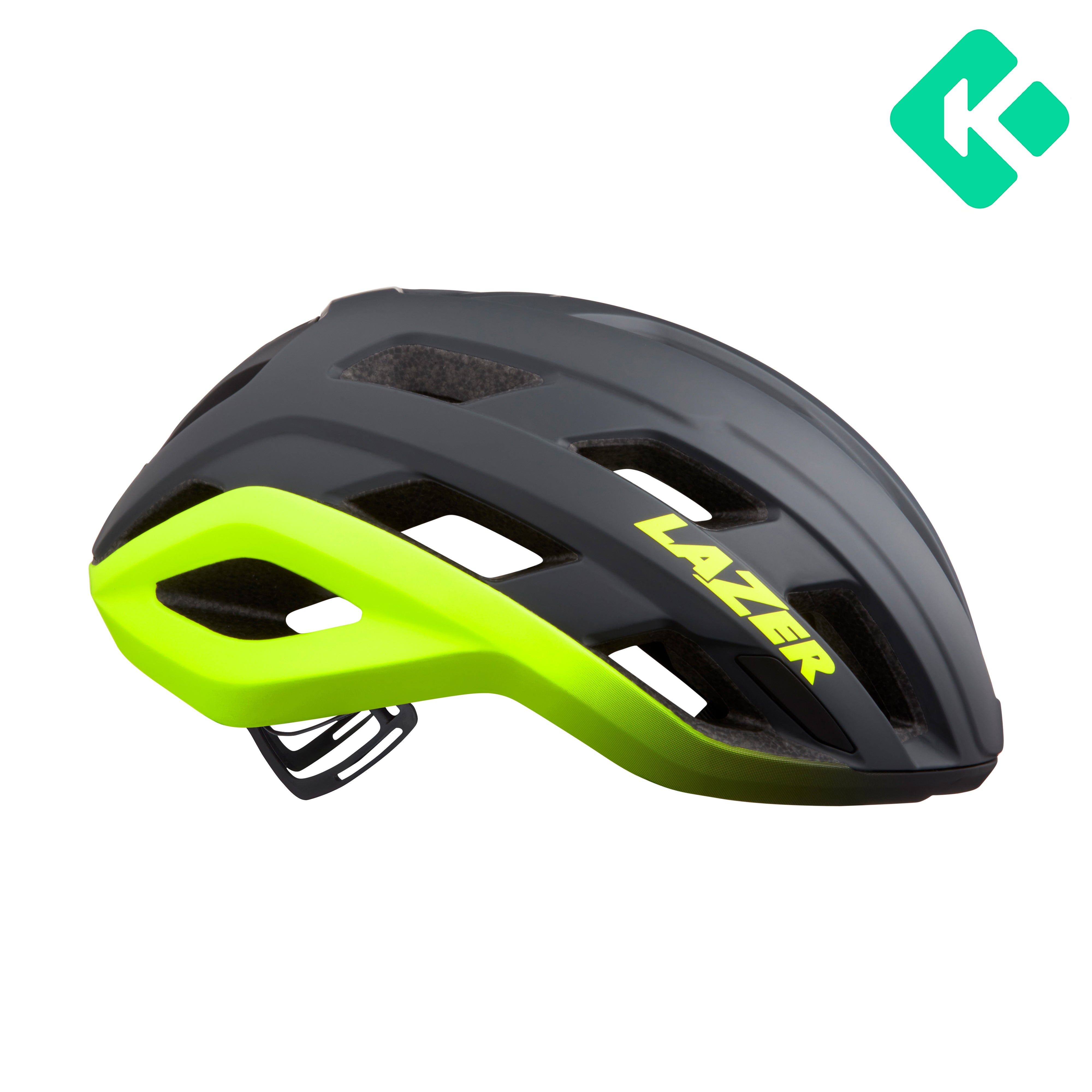 Casco Lazer Strada KC CE-CPSC Unisex Matte Dark Grey Flash Yellow