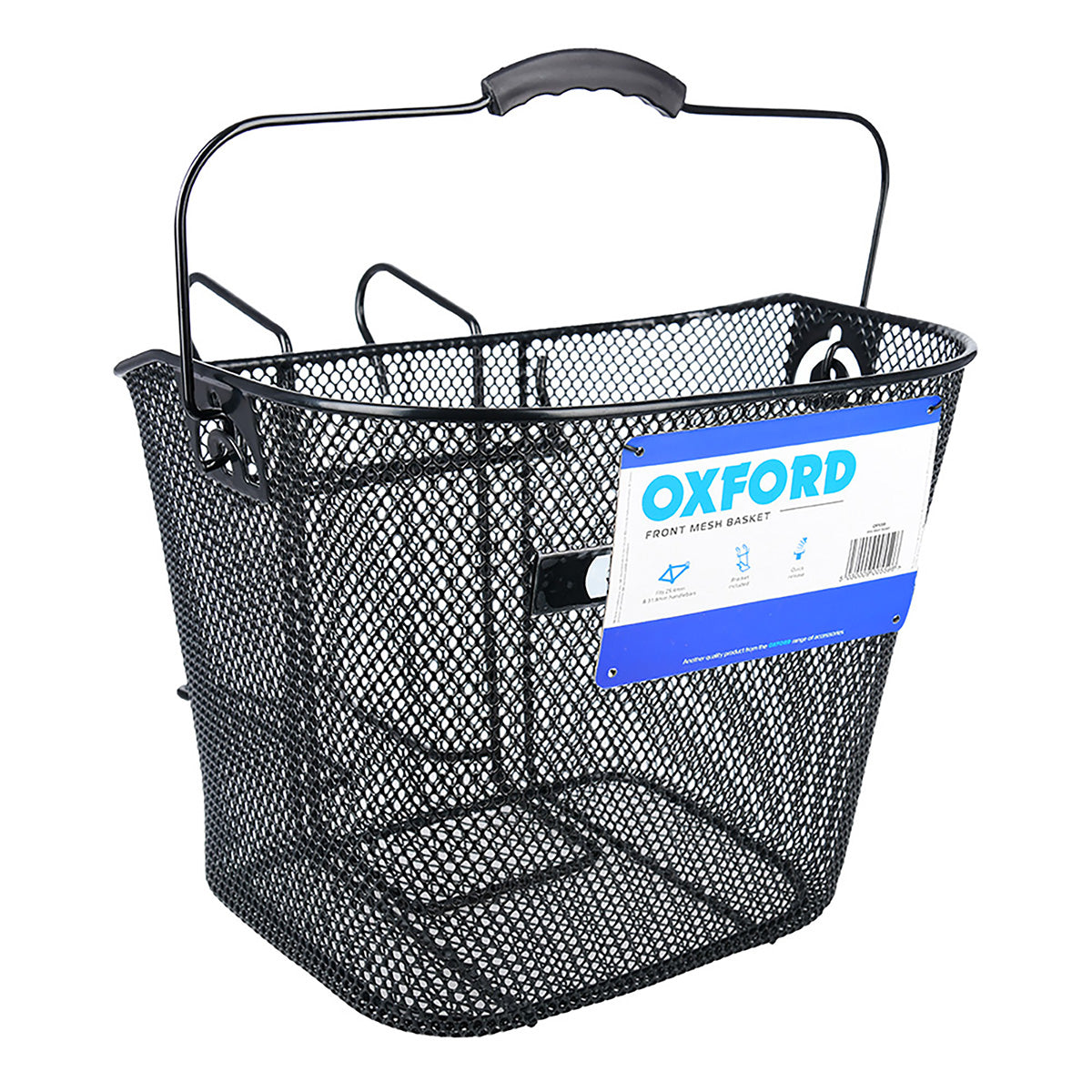Cesta Delantera Malla Soporte Negro