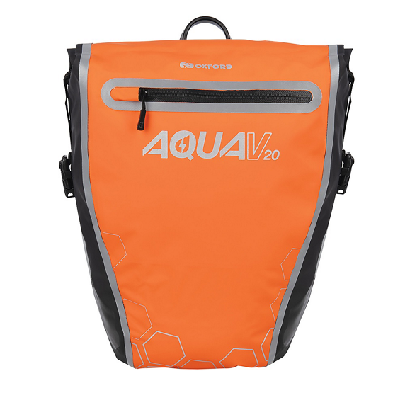 Alforja Oxford Aqua V QR Único 20L Naranja/Negro