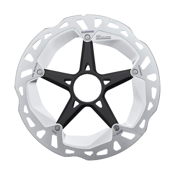 Disco Freno Shimano RT-MT800 Center Lock Ice Technologies Freeza Cierre Interno Imán Plata/Negro