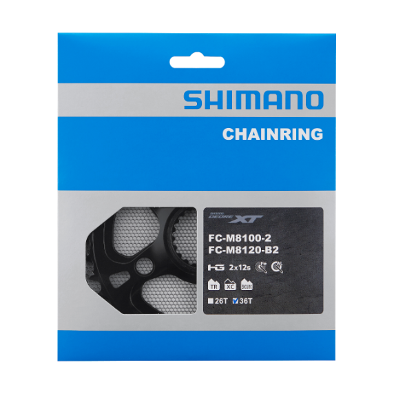 Plato Shimano Deore XT FC-M8100-2/FC-M8120-B2 Negro #2