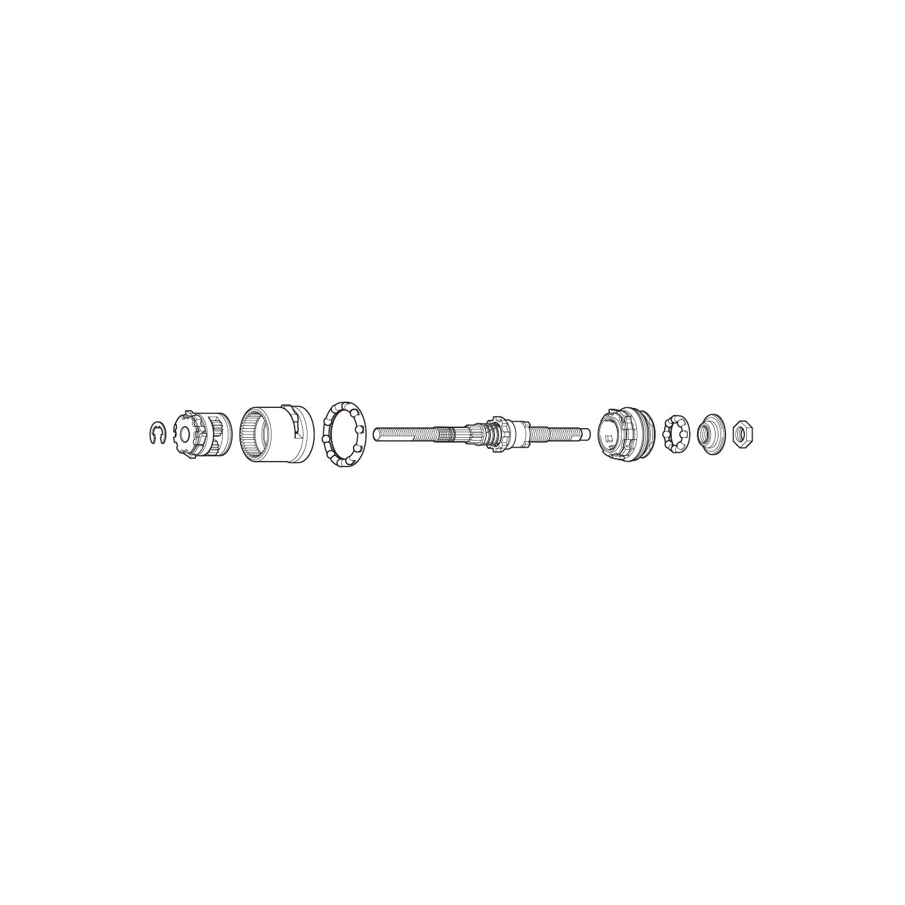 Conjunto Interno Shimano SG-3R40 189.4mm Plata #2