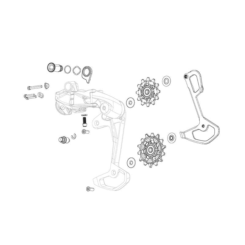 Kit Tornillos Montaje Cambio Sram Force eTap AXS Topes Negro