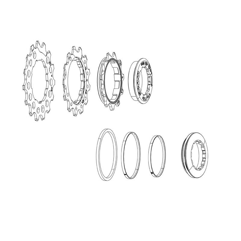 Kit Separadores Coronas Sram Casete XG-1290 Red Etap AXS 12v Negro