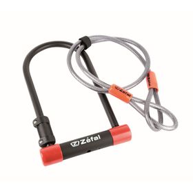Candado U Zefal Acero 13mm Cable 10mmx120cm Negro