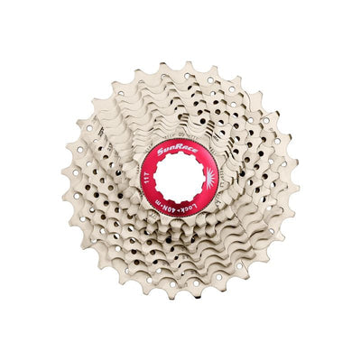 Casete Sunrace Aluminio Metal Rojo 11v Rojo