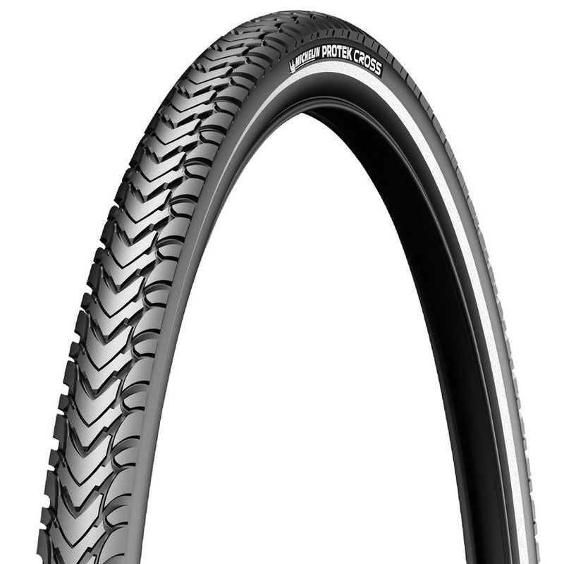 Cubierta Michelin Protek Cross 700x35C Acces Line Rigida Flanco Reflectante Negro