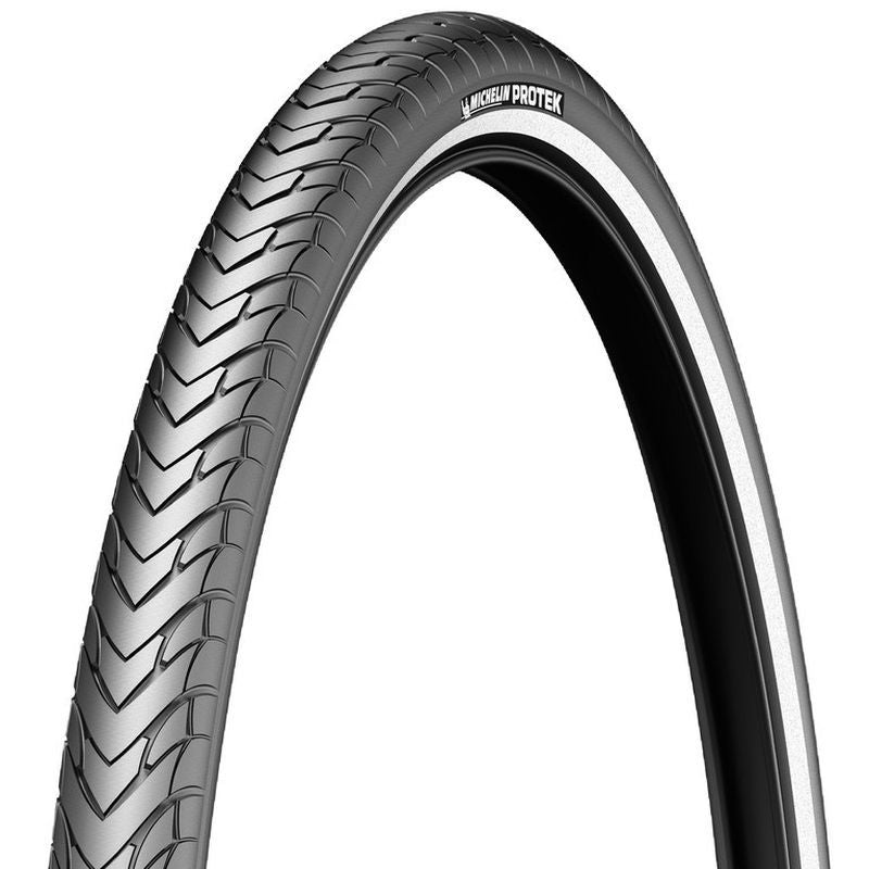 Cubierta Michelin Protek Max 700x32C Performance Line Rigida Flanco Reflectante Negro