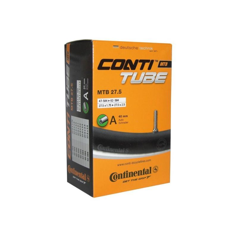 Cámara Continental Mtb Wide 27.5+x2.25/3.0 Valvula Standard Negro 40mm