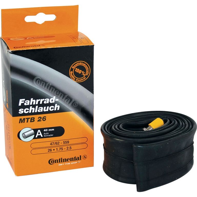 Cámara Continental Tour Slim 700x28/32/37 Valvula Presta Negro 42mm