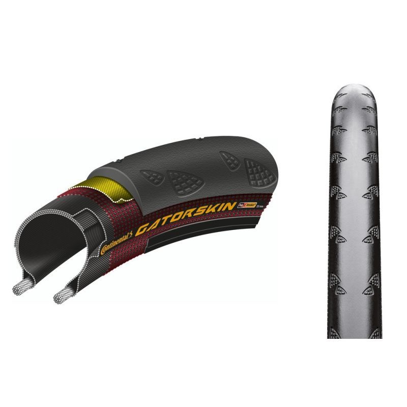 Cubierta Continental Gatorskin 700x25C Reflectante Negro