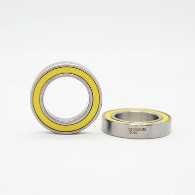 Rodamiento ISB Sport Híbrido SC6802-2RS Inoxidable Bolas Cerámicas 15x24x5mm Plata/Amarillo
