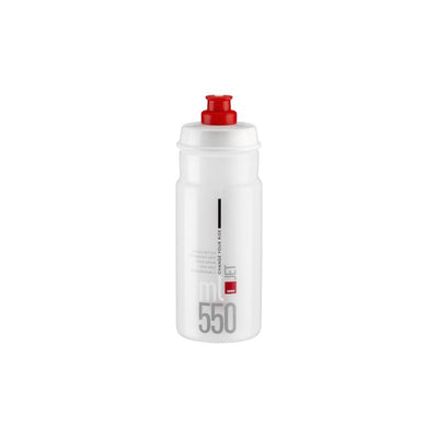 Bidon Elite Jet Transparente Logo Rojo 550ml