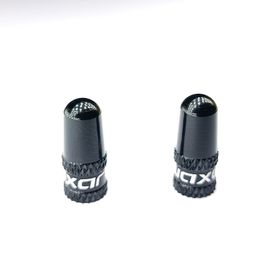 Juego Tapones FASI Valvula Presta Aluminio Negro Anodizado