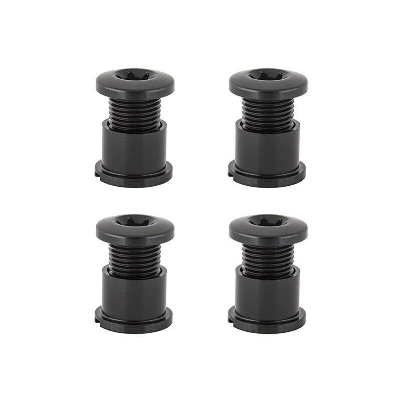 Kit Tornillos Plato 4 Brazos Absolute Black Largos Aluminio Negro