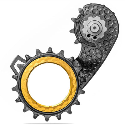 Jaula Cambio Trasero Absolute Black Hollowcage Shimano 9200 Carbono Oro