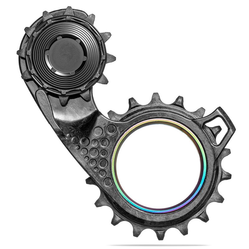 Jaula Cambio Trasero Absolute Black Hollowcage Shimano 9200 Carbono Arcoiris