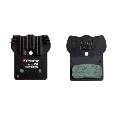 Juego Pastillas Freno Swisstop Disc 28 Exotherm2 Acero Aleta Refrigeración Shimano Negro
