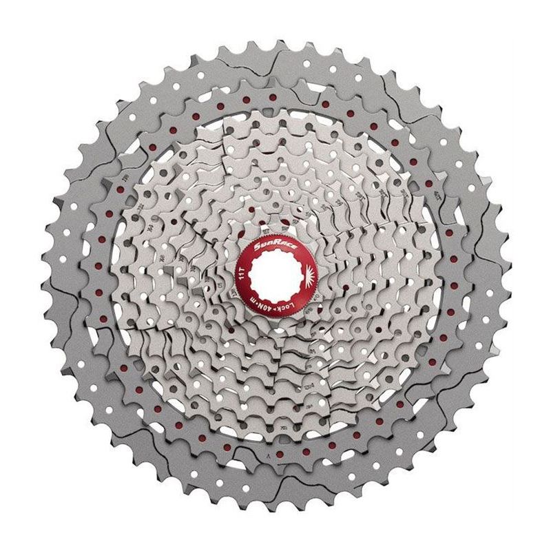 Casete Sunrace CSMX80 11v Shimano HG Aluminio/Acero Plata