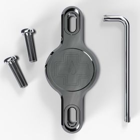 Soporte Muc-Off Secure Tag V2 Localizador Apple Airtag Portabidón Gris
