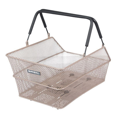 Cesta Trasera Basil Cento Placa MIK 24x39x13.5cm Acero Plata