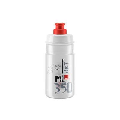 Bidon Elite Jet Transparente/Logo Rojo 350ml