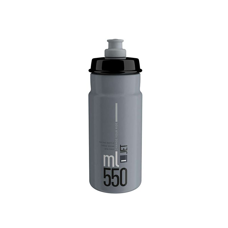 Bidon Elite Jet Gris/Logo Negro 550ml