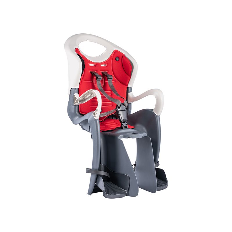 Portabebé Bellelli Tiger Reclinable Cuadro B-Fix Gris Oscuro/Rojo