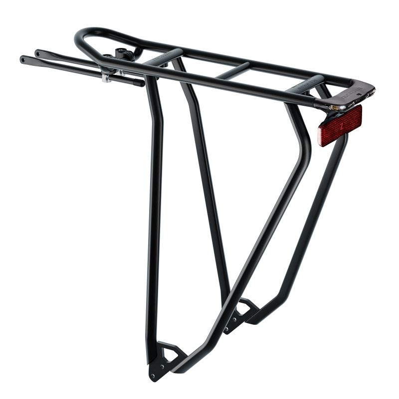 Portabultos Trasero Racktime Shine Evo Light 2.0 AC Snapit 2.0 28" Luz Integrada Aluminio Negro