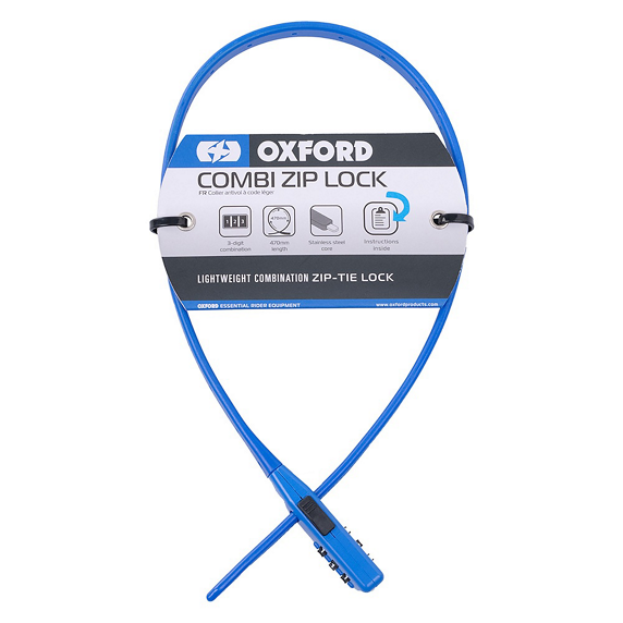 Antirrobo Cable Oxford Combi Zip Azul